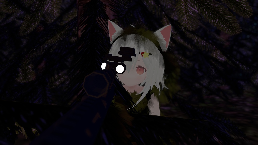 片眼ナイトビジョンゴーグル(VRChat想定)