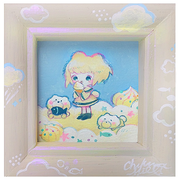 原画「空の上のソフトクリーム」