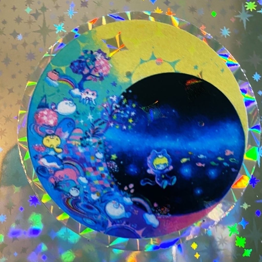 三日月のきらきらステッカー