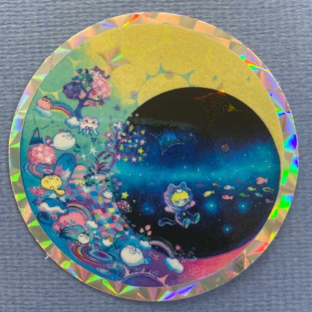 三日月のきらきらステッカー