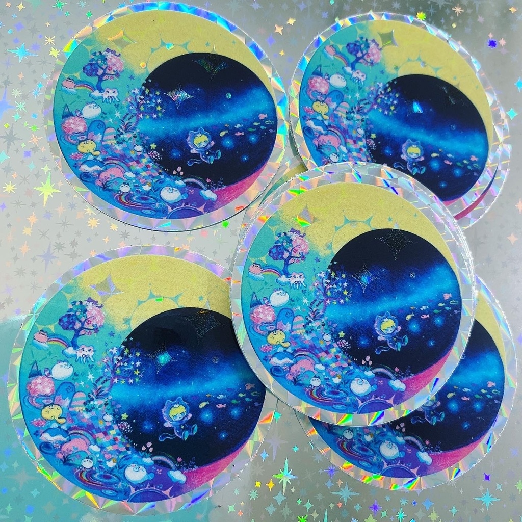 三日月のきらきらステッカー