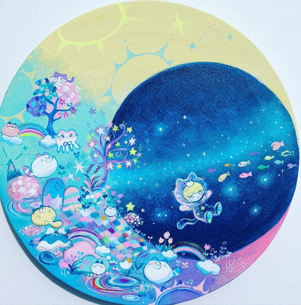 三日月のきらきらステッカー