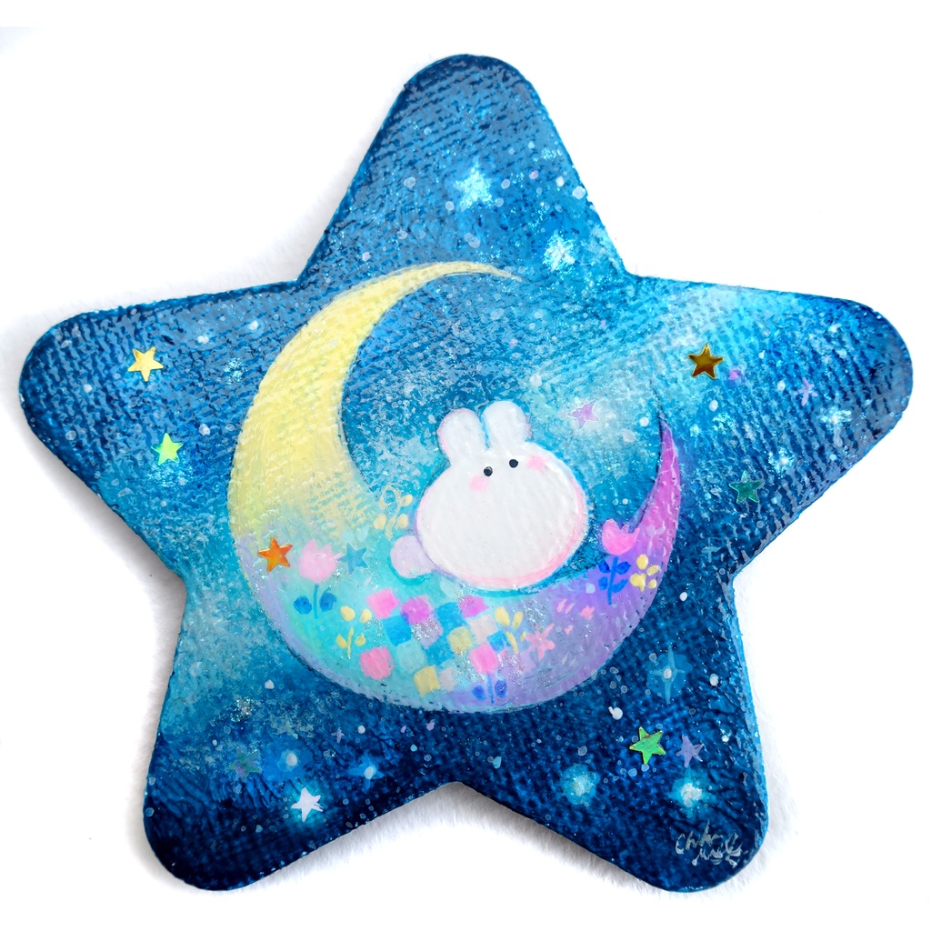 原画② 月の上のうさぎさん