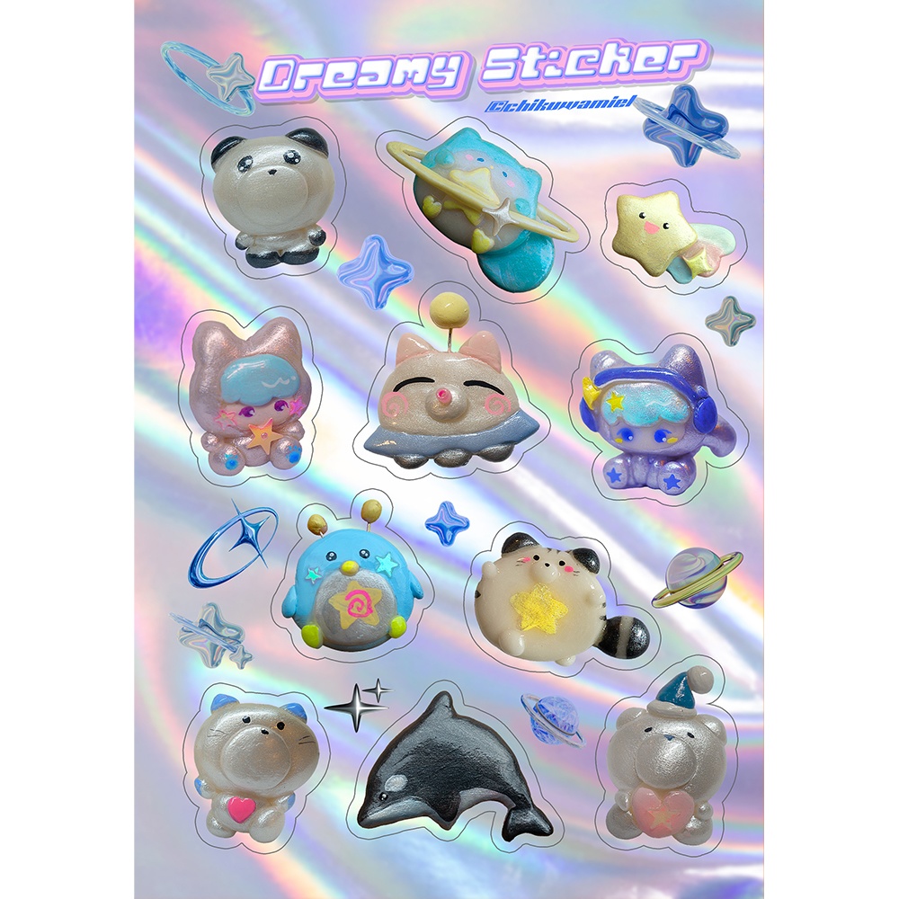 【新作】手作りねんどマスコットシールセット