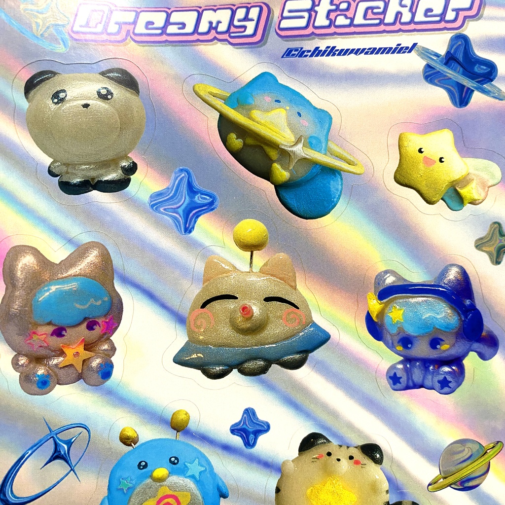 【新作】手作りねんどマスコットシールセット