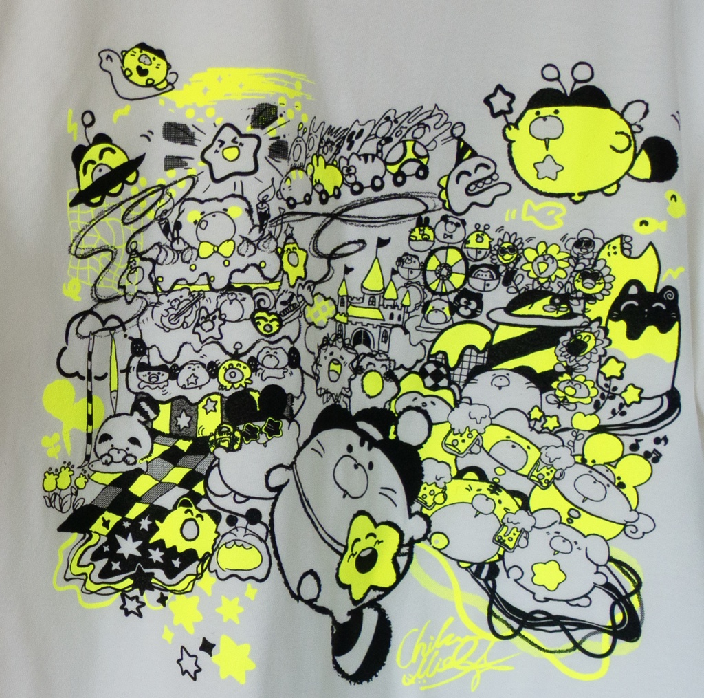 【完全受注生産】「おわらないぱーTシャツ」蛍光イエロー