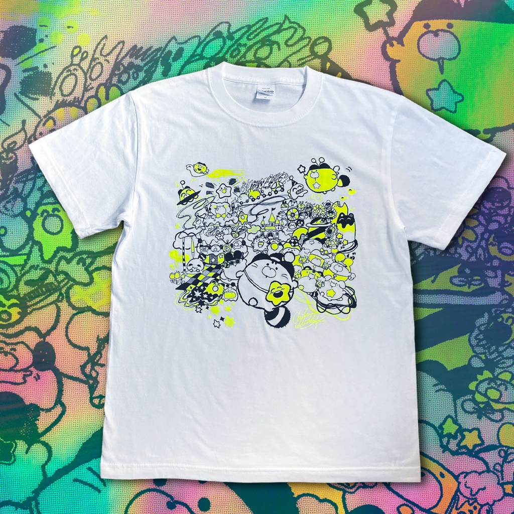 【完全受注生産】「おわらないぱーTシャツ」蛍光イエロー