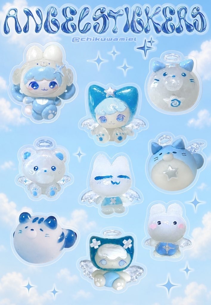 透明ステッカー「天使ーる」