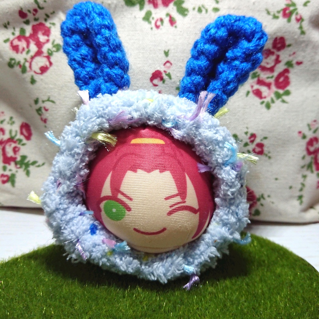 おまんじゅうマスコットきぐるみ(通常サイズ)　うさぎ_青