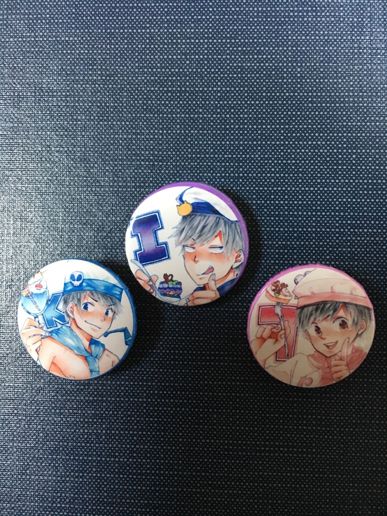 スイーツ松缶バッチ