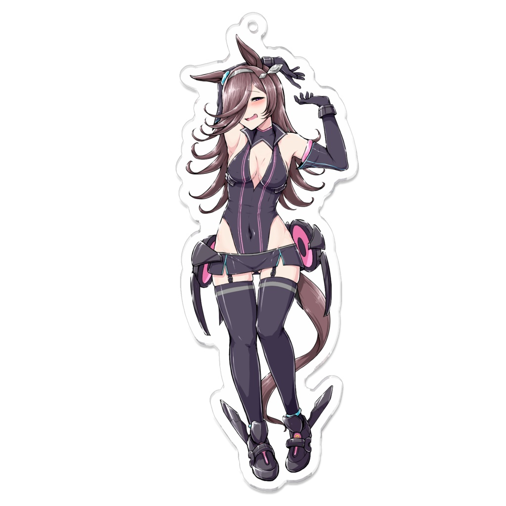 黒ブルボンライス アクリルキーホルダー