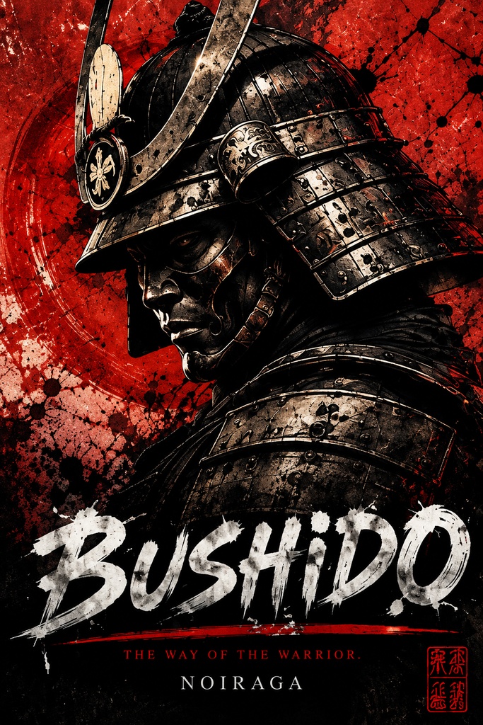 商品名 BUSHIDO|NOIRAGA JAPAN SERIES #001|A3 Digital Art Poster