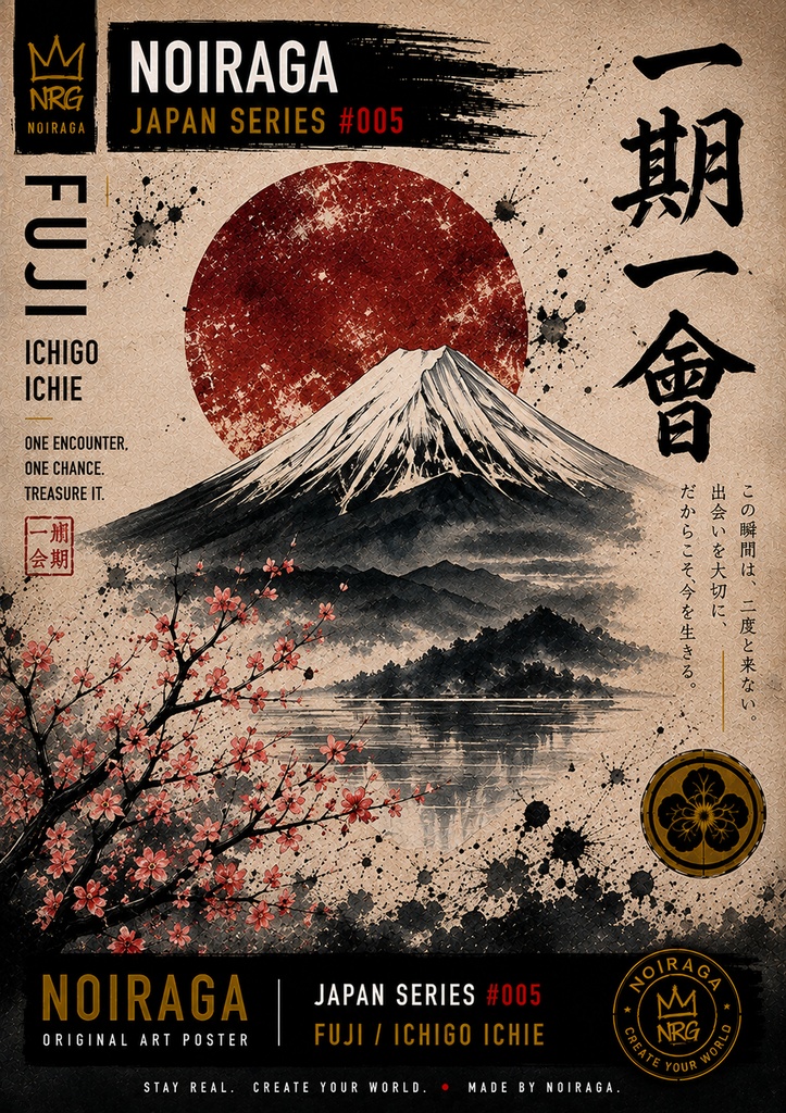 FUJI - ICHIGO ICHIE|NOIRAGA JAPAN SERIES #005|A3 Digital Art Poster