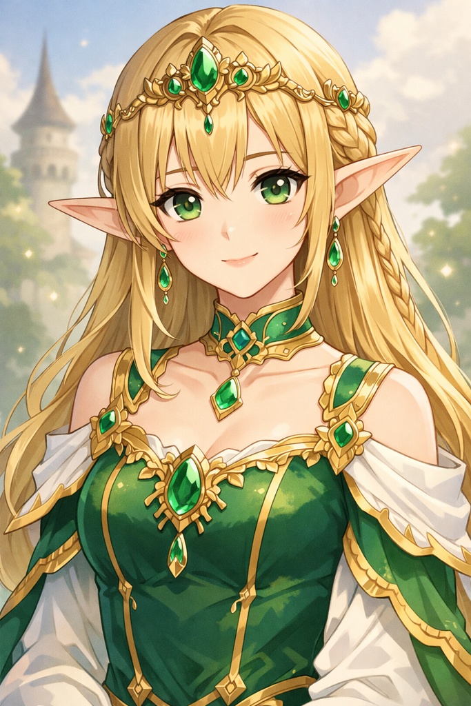 黄金の誓い ― 神話エルフ 表情差分4種セット