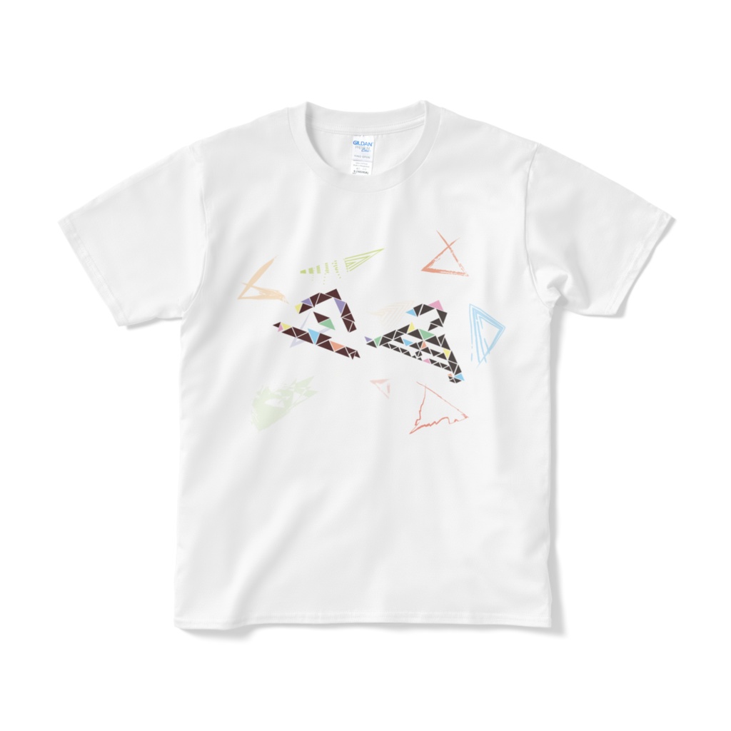 【Tシャツ】三角で作られた三角(ホワイト)