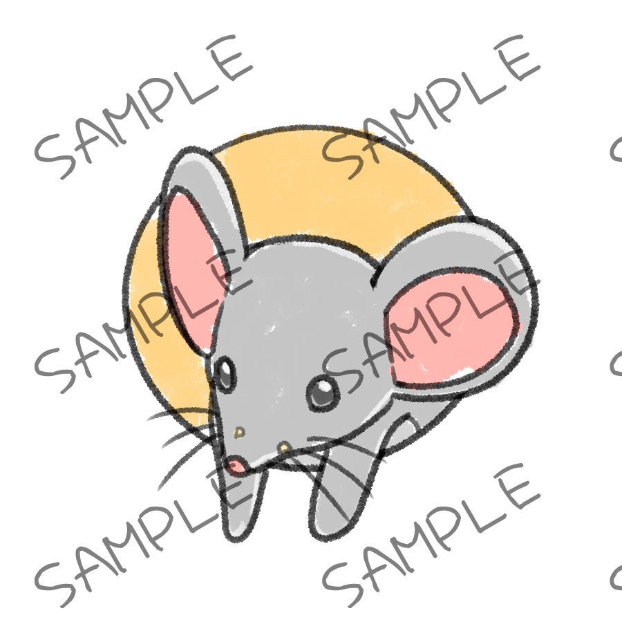 【Tシャツ】チーズが好きなねずみ(両面印刷)