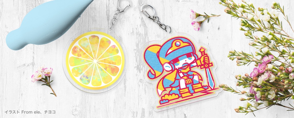 【アクリルキーホルダー】ドットクリスタル(紫)