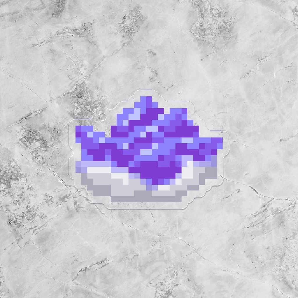 【アクリルキーホルダー】ドットクリスタル(紫)