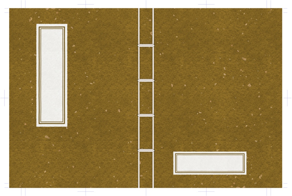 【FREE】和綴風同人誌表紙素材セット