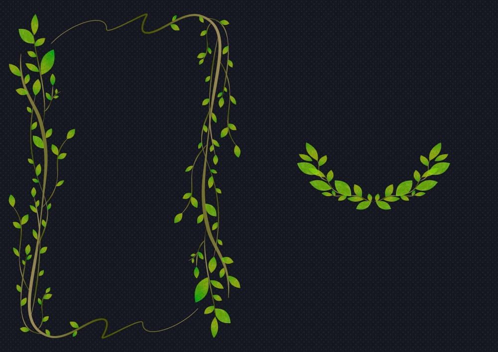 【FREE】ナチュラルグリーンの同人誌表紙素材セット