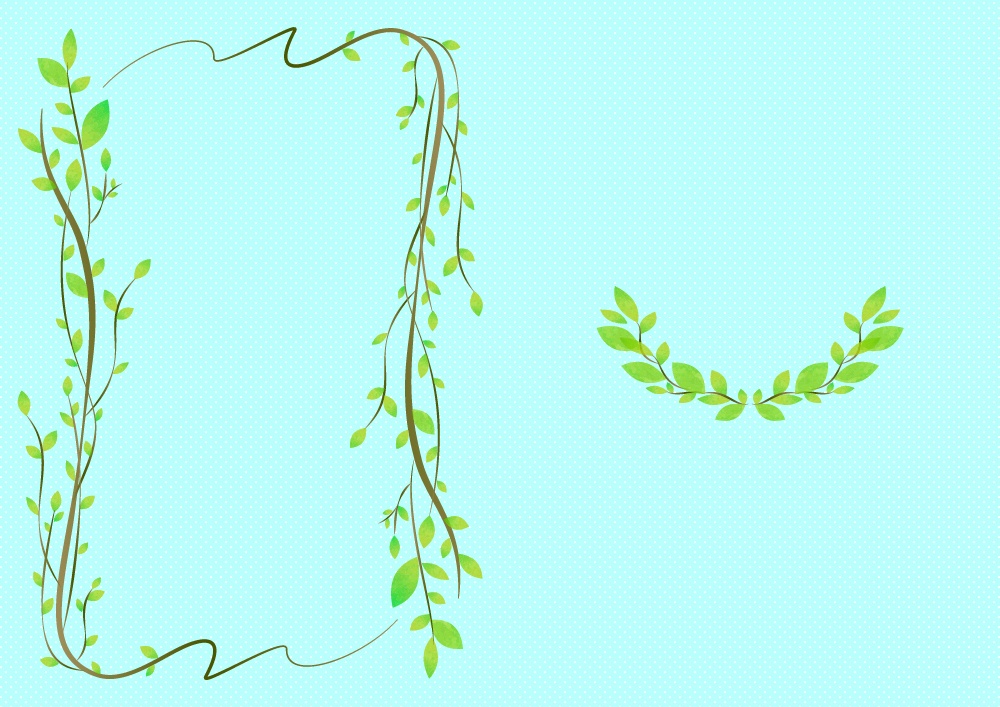 【FREE】ナチュラルグリーンの同人誌表紙素材セット