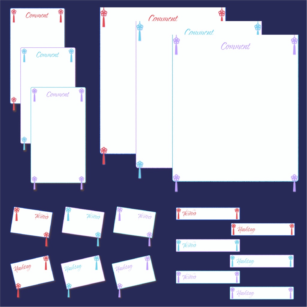 【無料あり】朝顔・昼顔の和風配信画面【オーバーレイ】