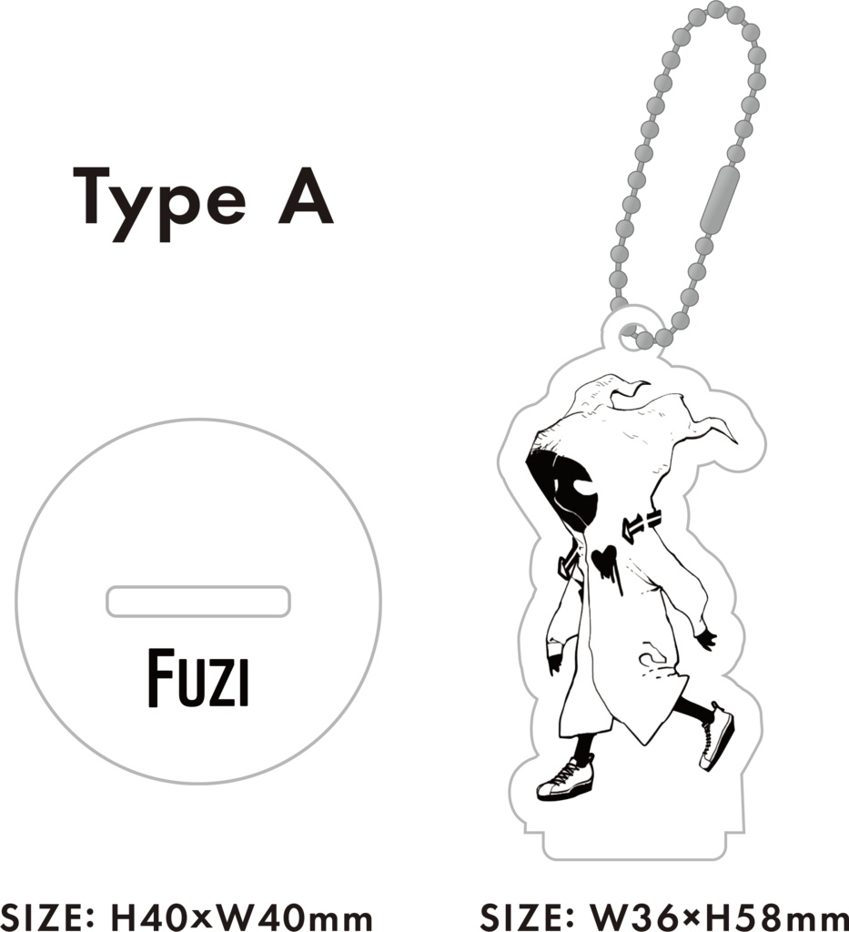 「FUZI」アクリルスタンド(キーホルダー) Acrylic Stand(Keychain)