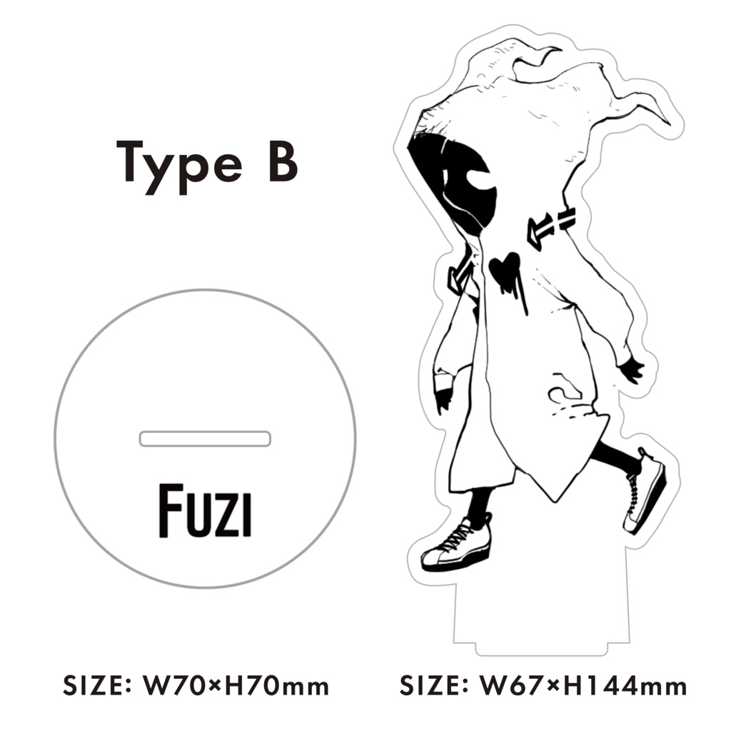 「FUZI」アクリルスタンド(キーホルダー) Acrylic Stand(Keychain)