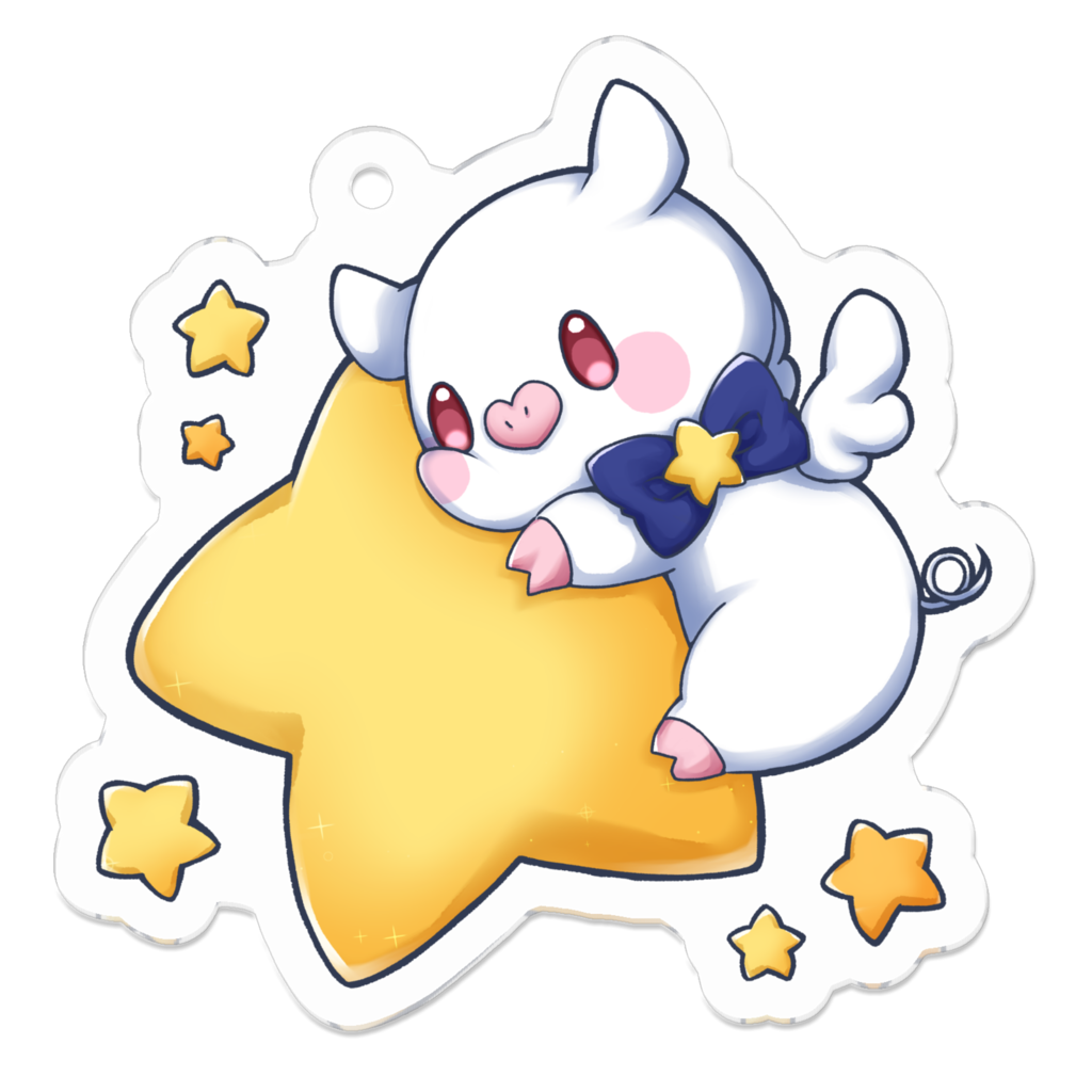 Raw Ham Taro Star Dumpling Acrylic Keychain