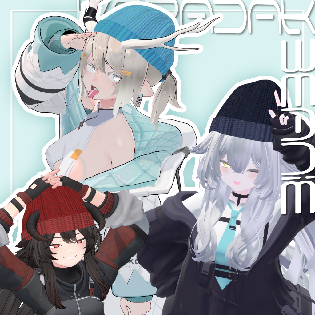 [VRC対応] ビーニーキャップ(シェイプキー複数有!)