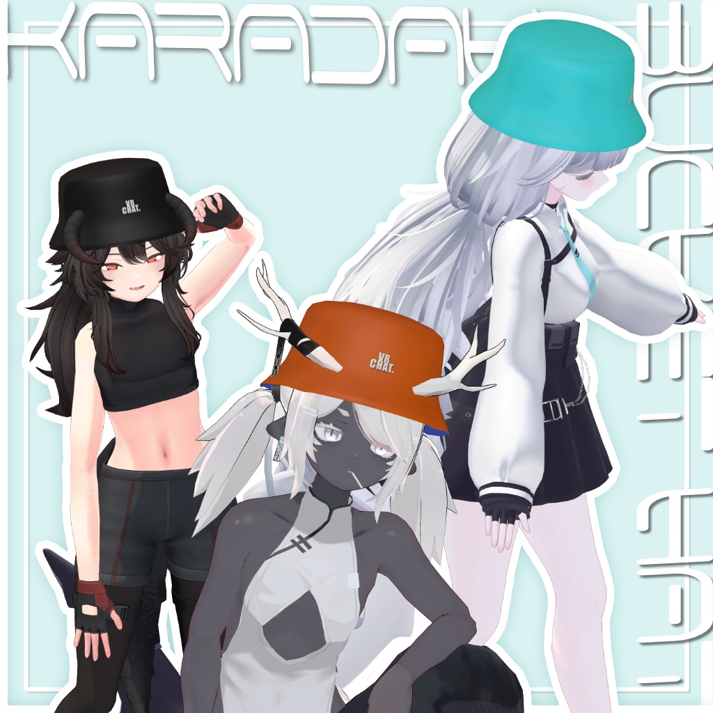 [VRC対応] バケットハット(複数シェイプキー有)