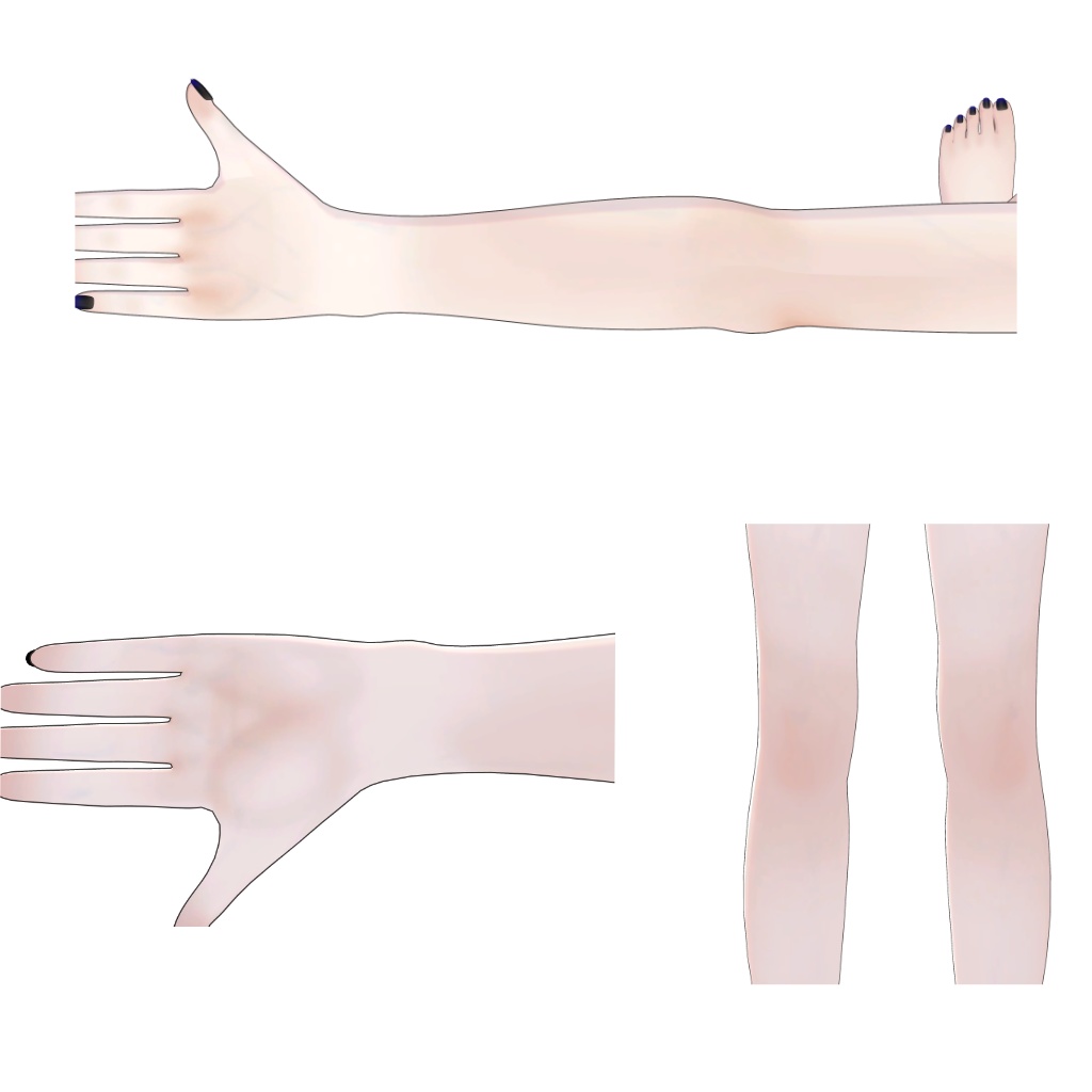 【VRC】RE-Noiz君 眉毛カラーマスク無料/リアル肌テクスチャ