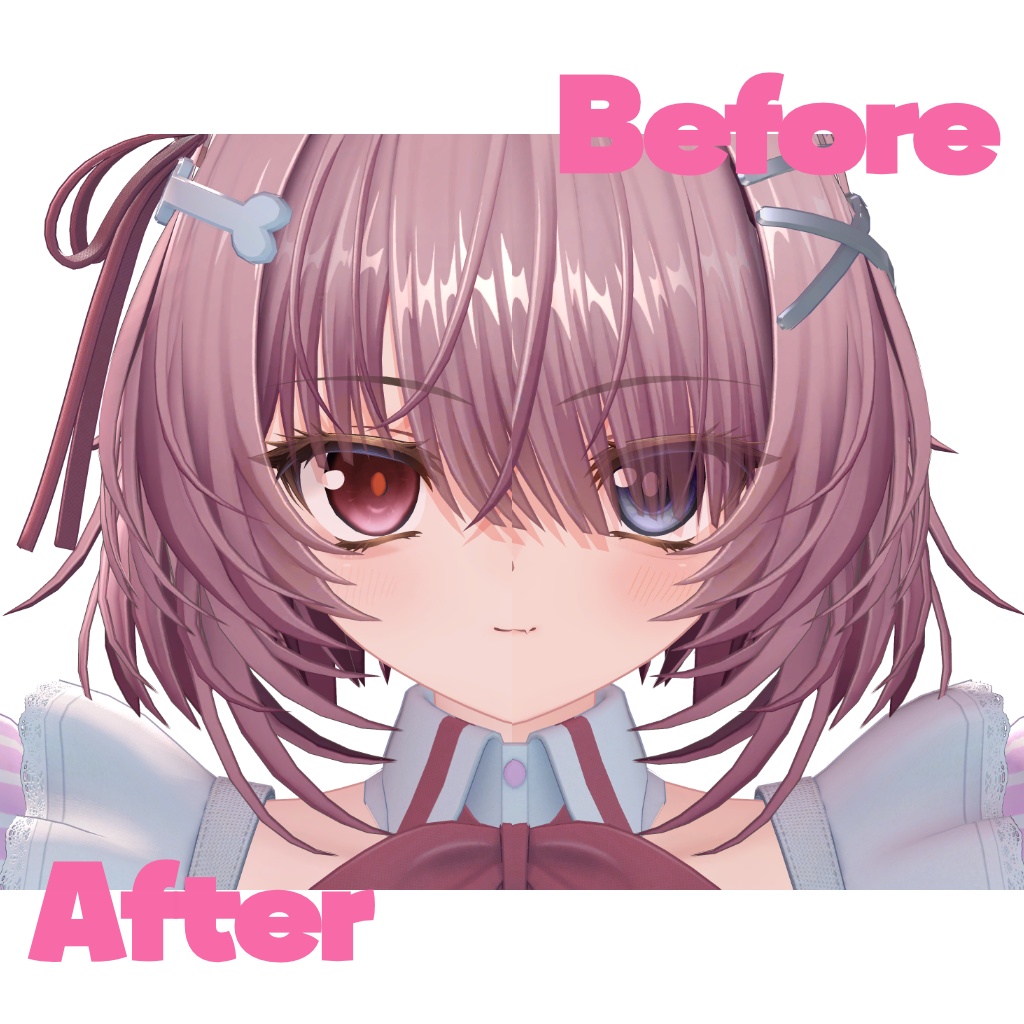 【VRC】ウトナちゃんシンプルEYEテクスチャ+メイクテクスチャ