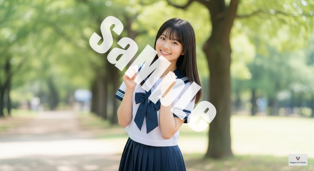 ①【高画質AI写真集】 瑞々しい制服美少女（セーラー服中心）50枚