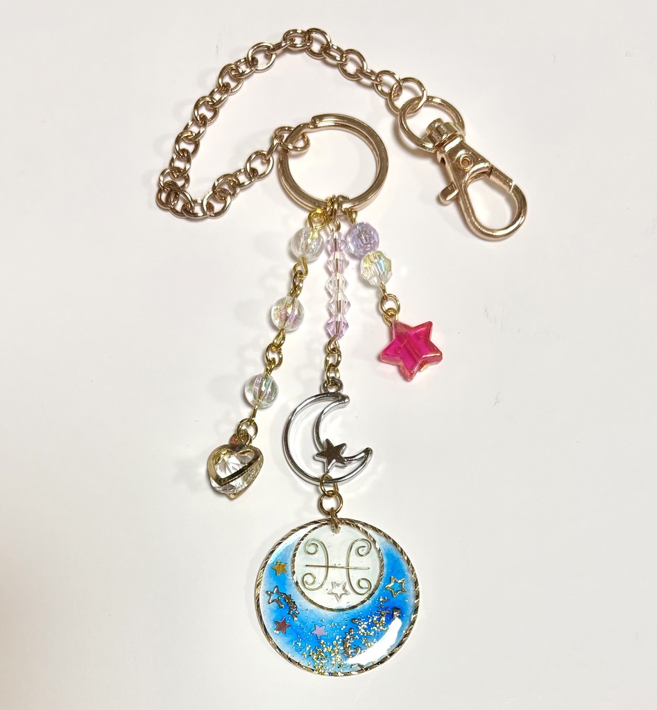 ハンドメイド　星座バッグチャーム(魚座)