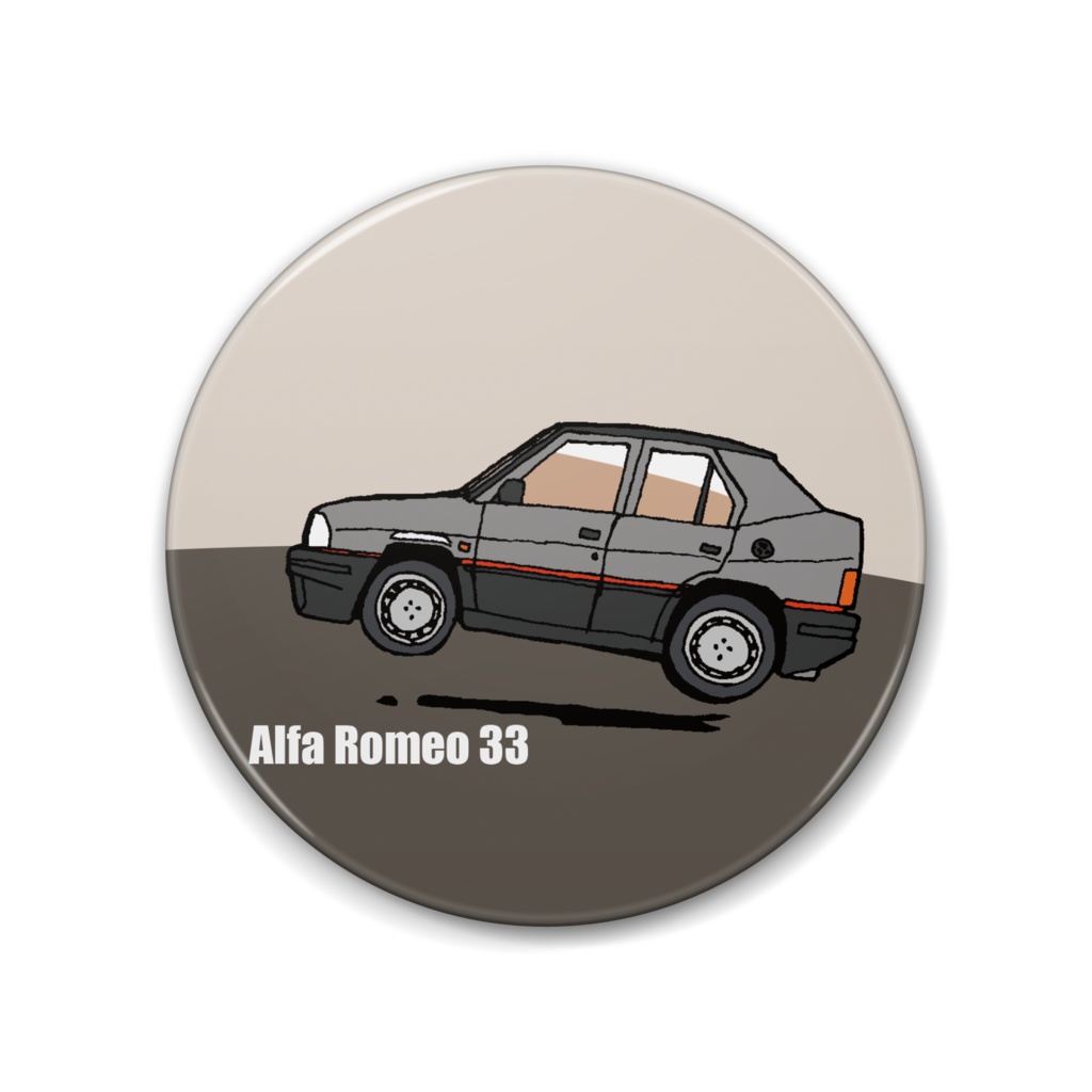 アルファロメオ33 缶バッジ