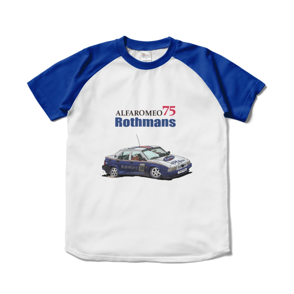 Alfa Romeo 75 "Rothmans" ラグランTシャツ