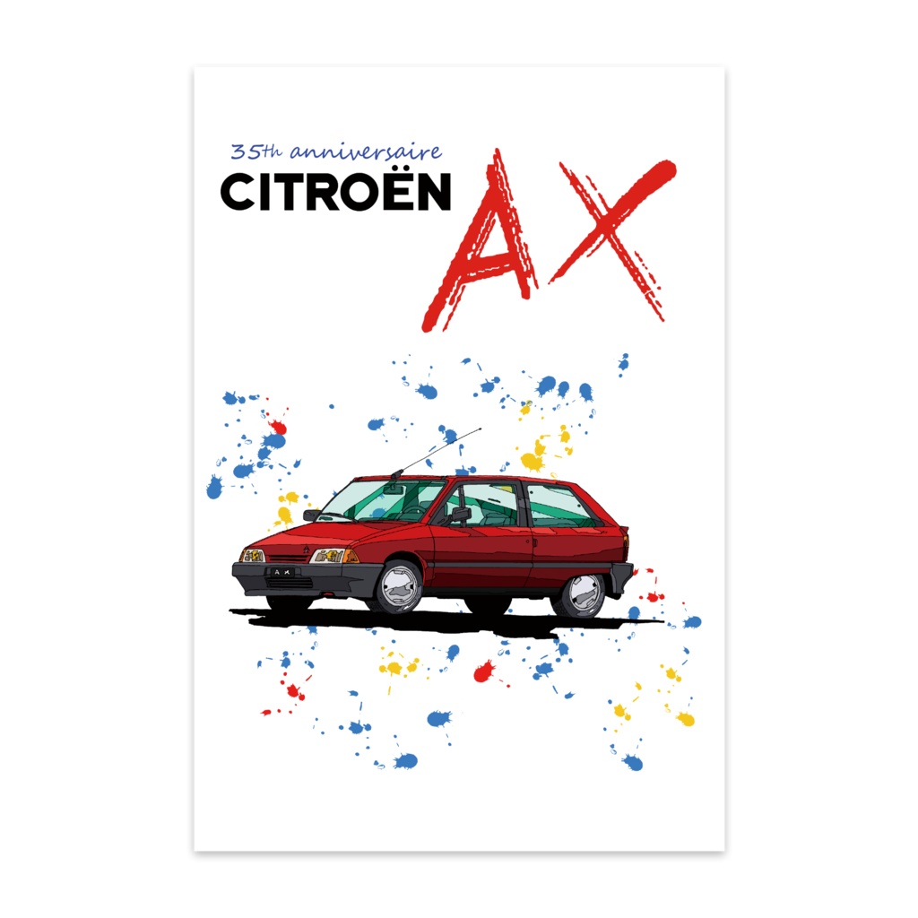 シトロエンAX ポストカード