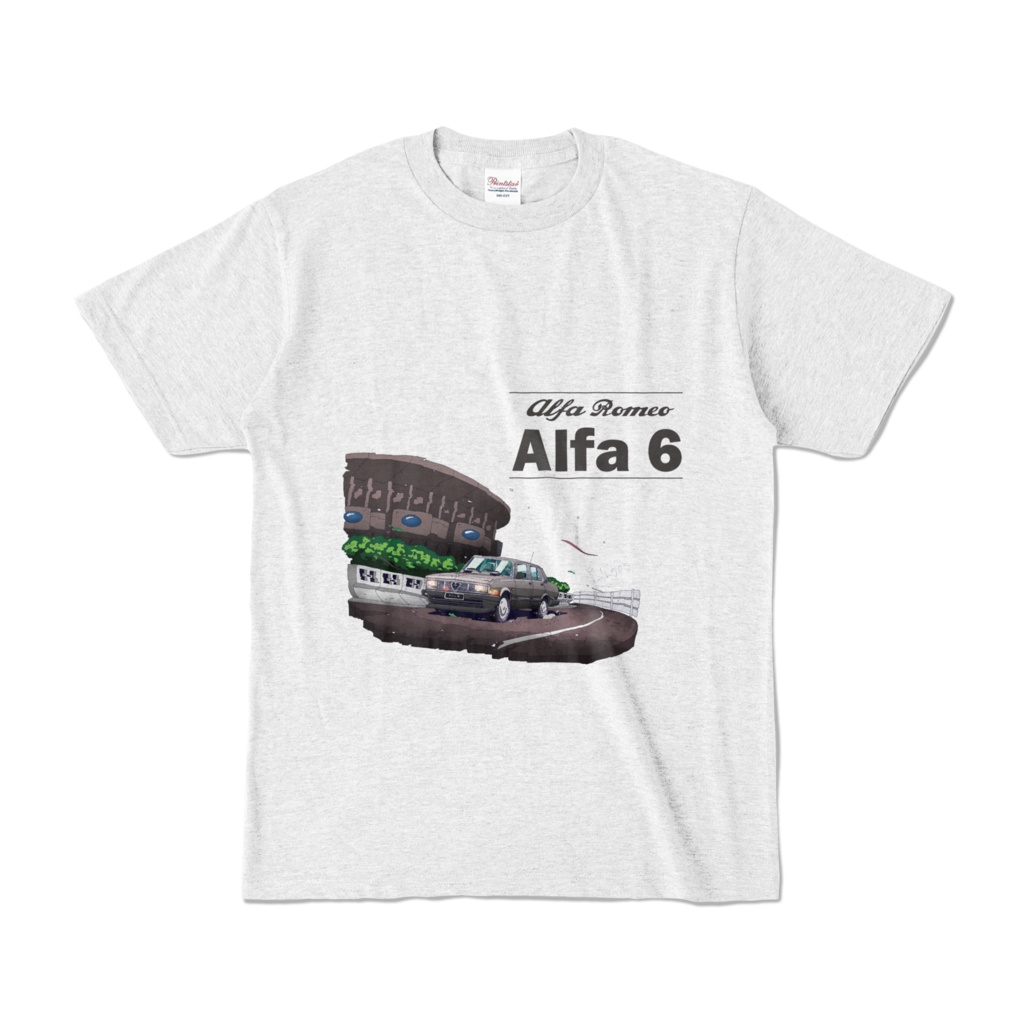 アルファロメオ アルファ6 カラーTシャツ(シルバー)