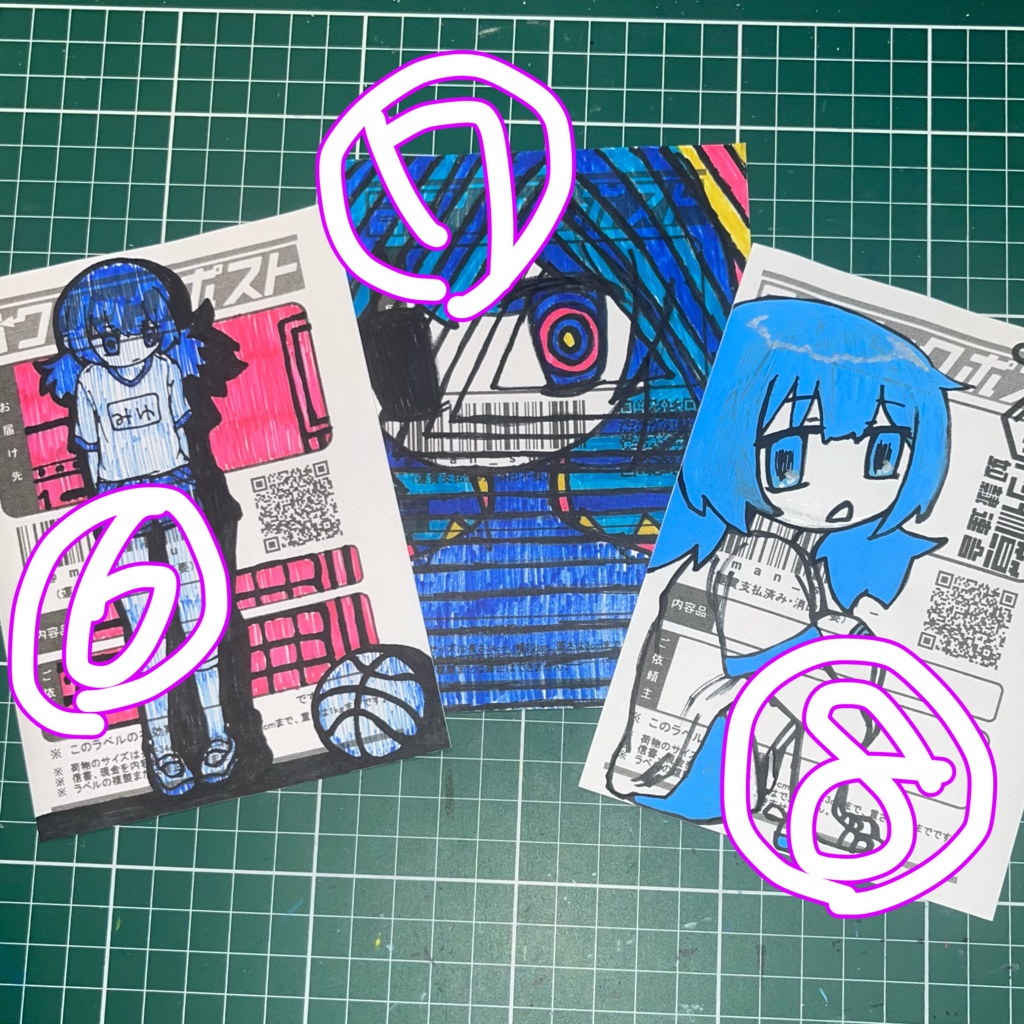 ドローイング原画 A6ラベル