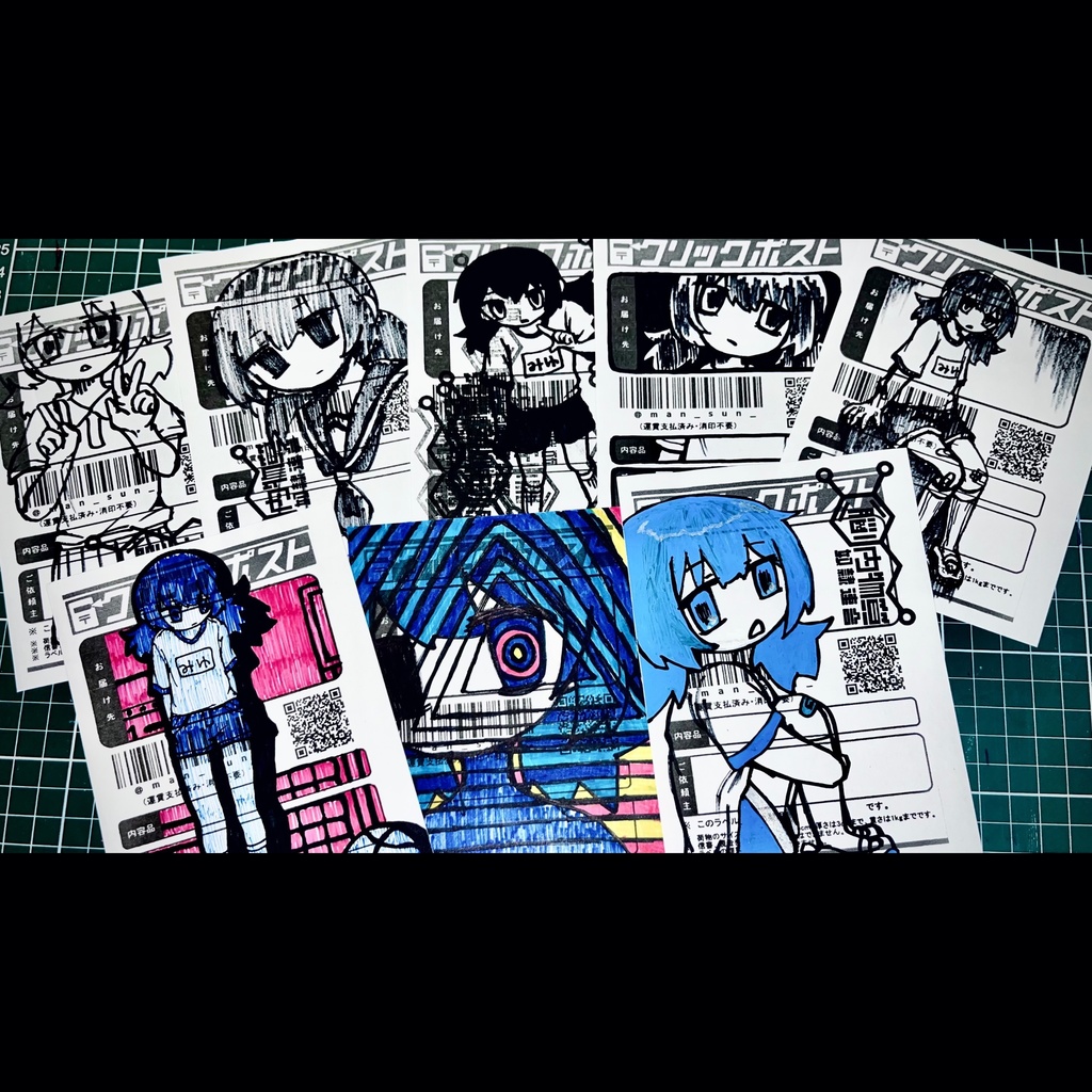 ドローイング原画　A6ラベル