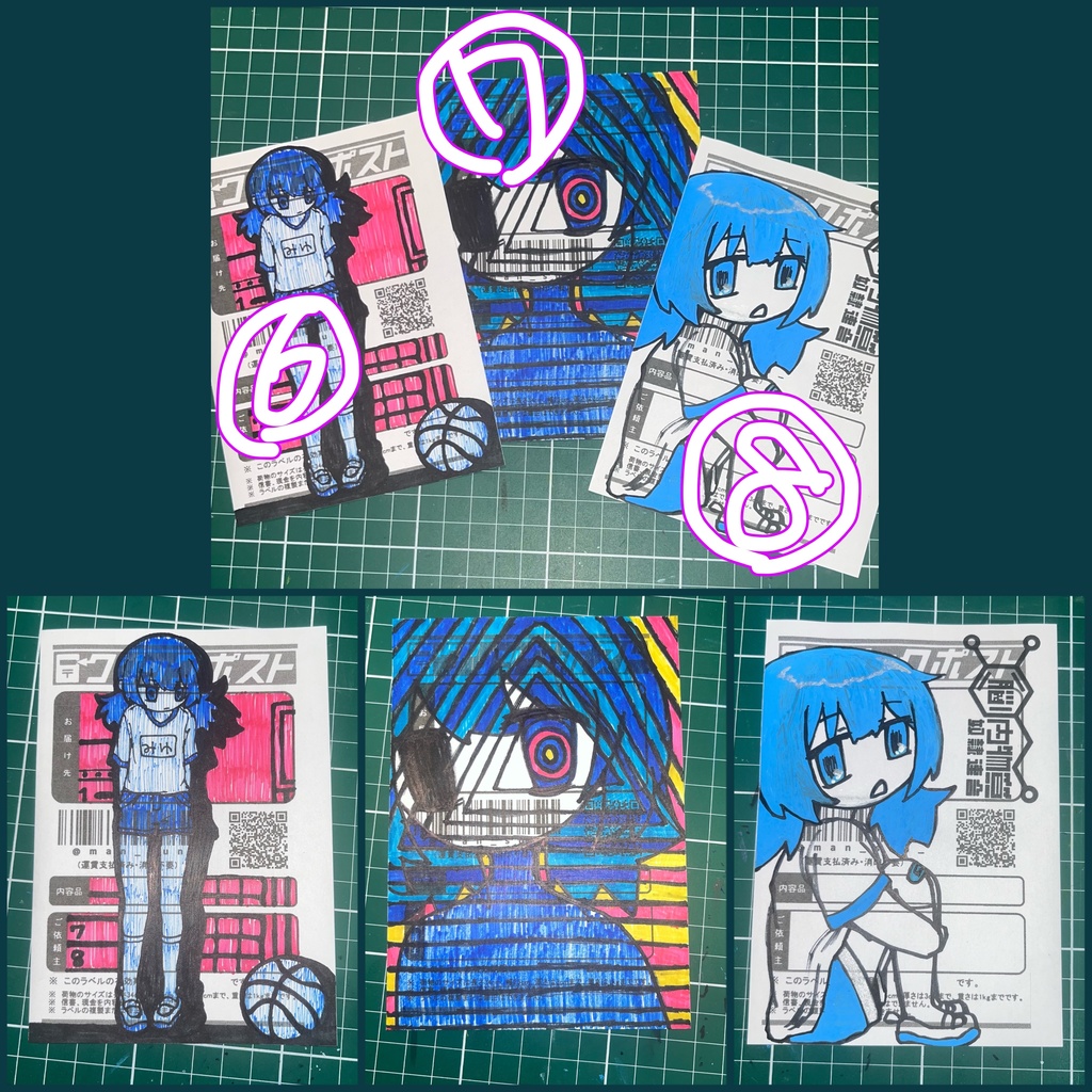 ドローイング原画 A6ラベル