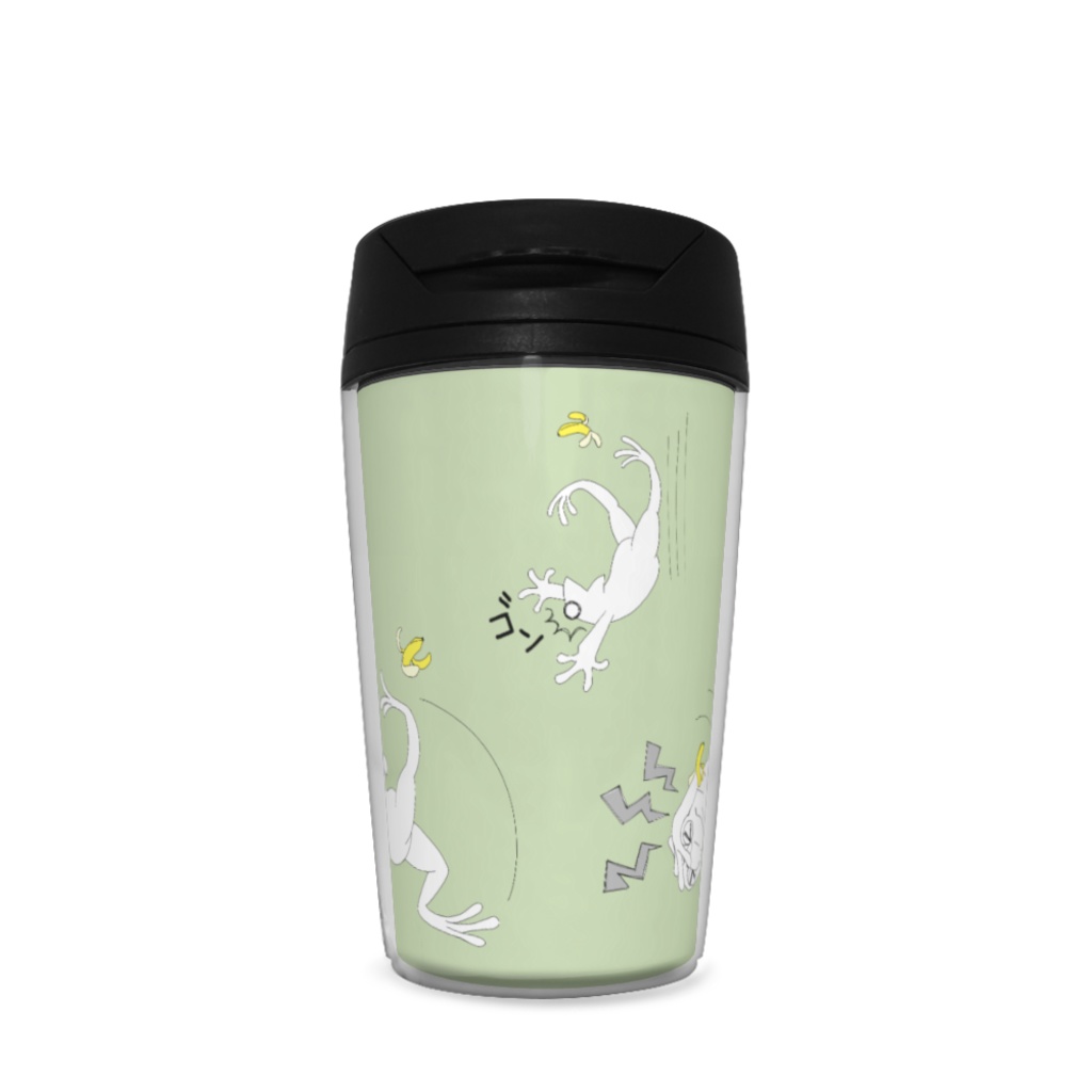 ごきげんなカエル、バナナと一緒タンブラー