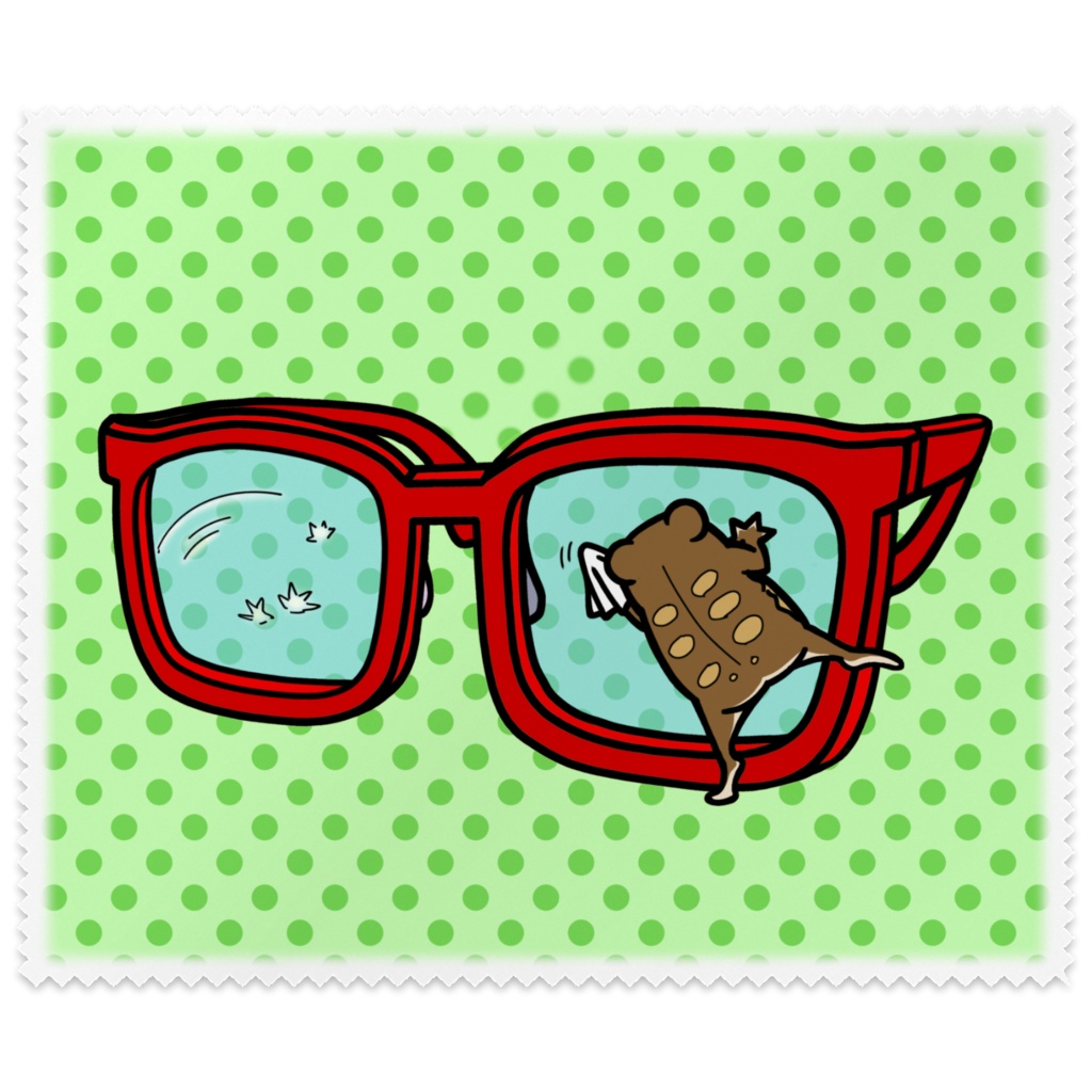 メガネ拭いてくれるアメフクラガエルのメガネ拭き