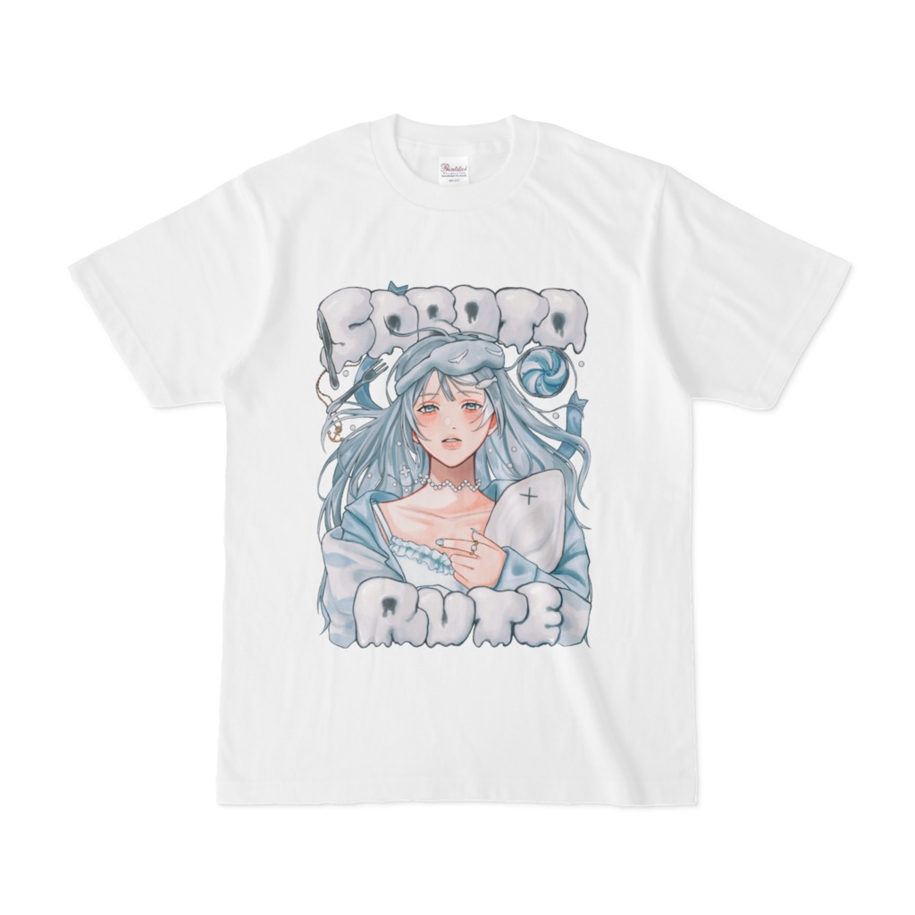 鯖戸るて Tシャツ 白