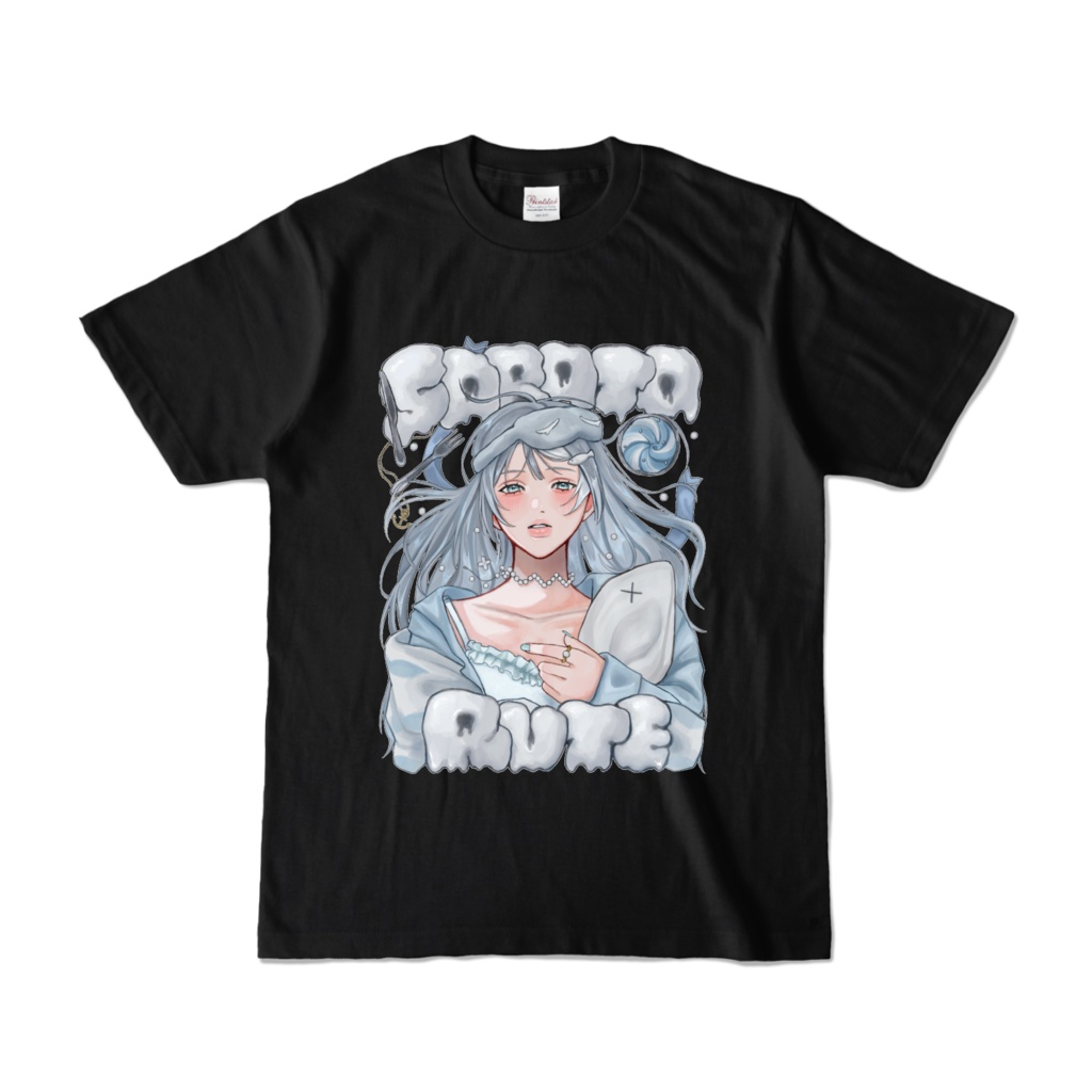 鯖戸るて Tシャツ 黒