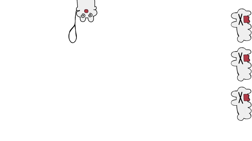 【無料】吐血うさぎの配信画面【商用利用可】