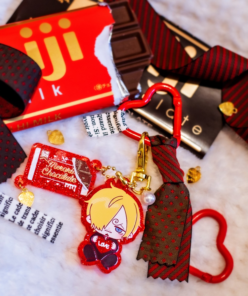 ハートチョコアクリルキーホルダー