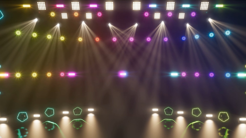 【配信素材】音楽番組風背景 ループ動画 【5色8パターン】