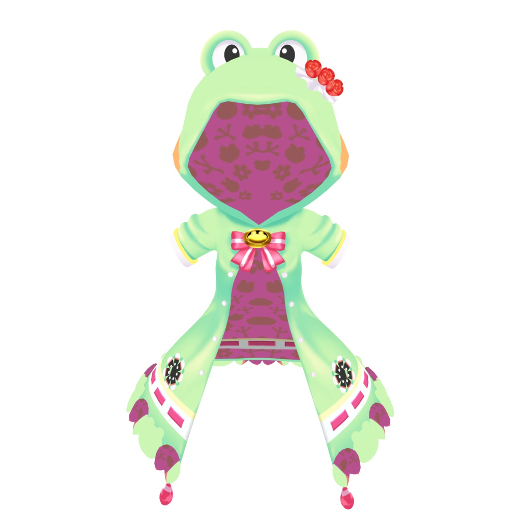 虹河ラキカエルパーカー